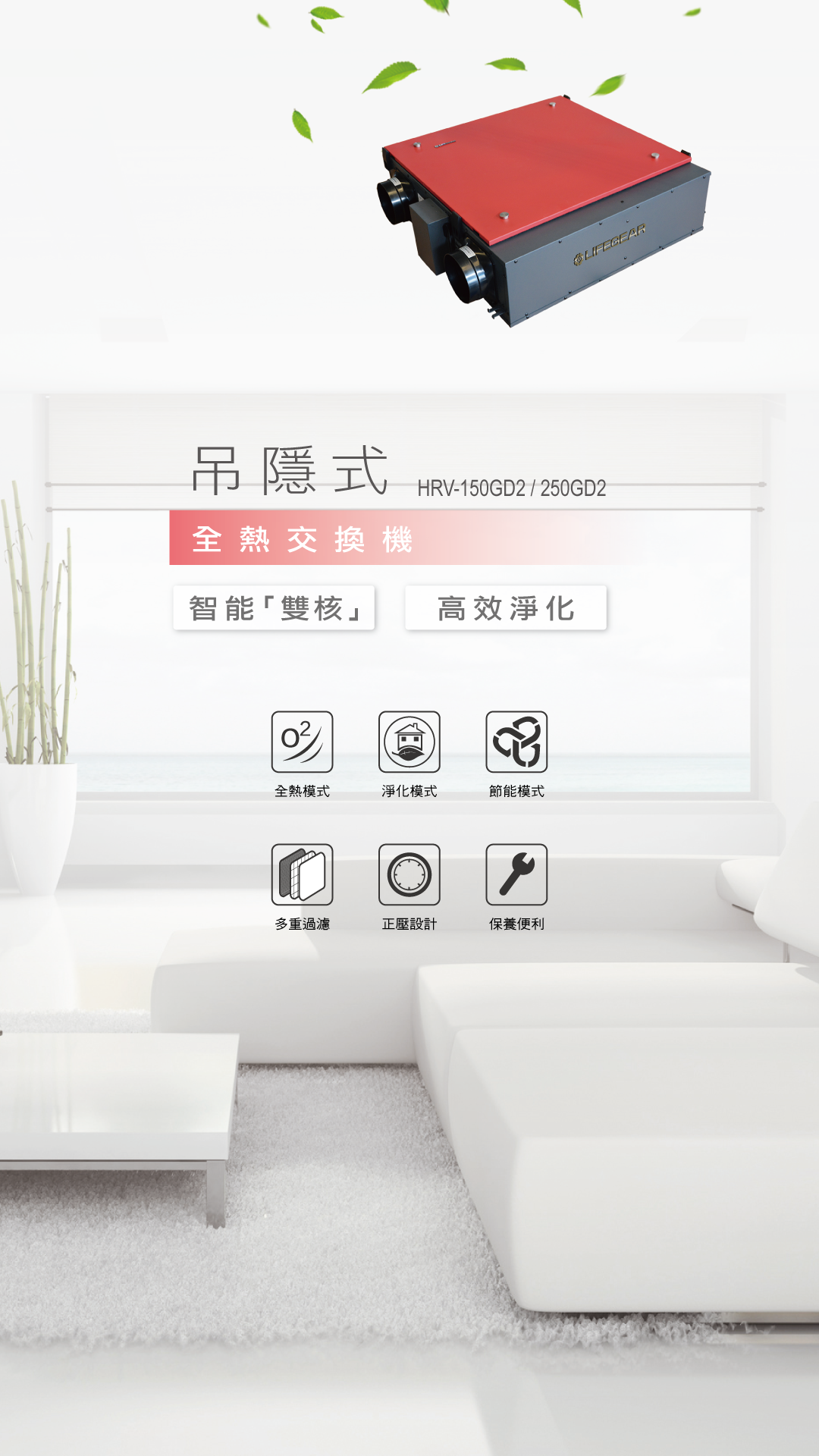 全熱交換機｜高效、節能、省電 - 樂奇電器