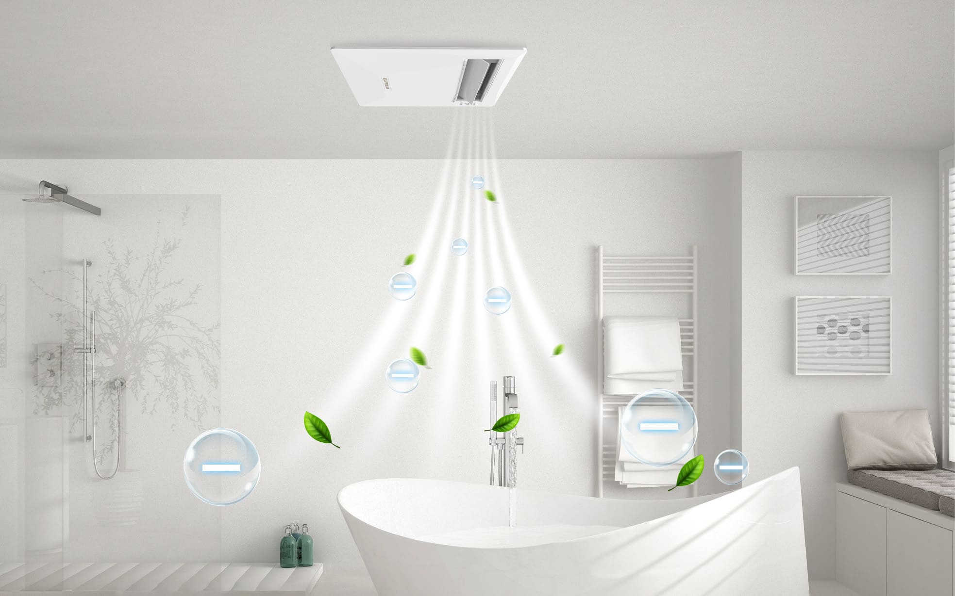 透過PLASMA SSS技術讓浴室乾爽舒適的環境示意圖